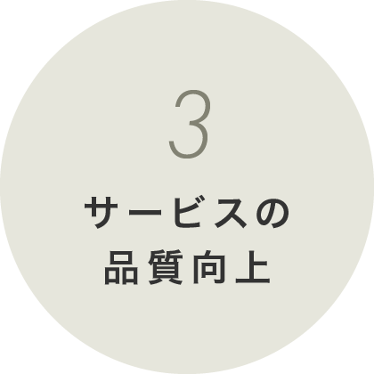3 サービスの品質向上